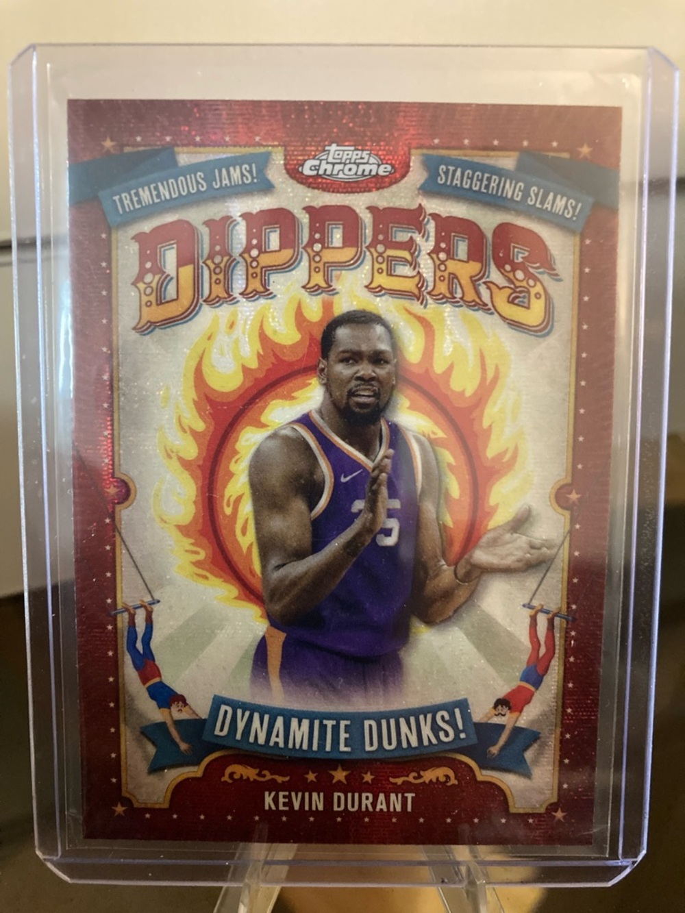 Topps Chrome Kevin Durant Purple & Gold Dippers Dynamite Dunks Card